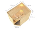 Vorschaubild Karibu Woodfeeling Sauna Jella - 38 mm Massivholz Aktionssauna