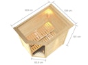 Vorschaubild Karibu Woodfeeling Sauna Jella - 38 mm Massivholz Aktionssauna