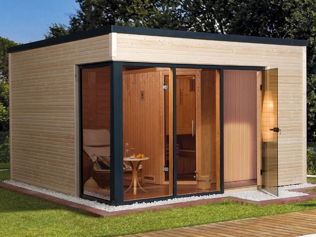 Weka Design-Saunahaus Cubilis inkl. Elementsauna