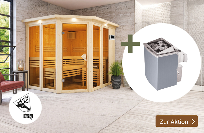 Innensauna mit gratis Saunaofen Sliderbild