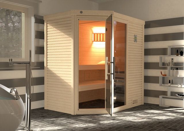 Weka Premium Massivholzsauna Cubilis 1 