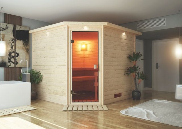 Karibu Woodfeeling Sauna Leona - 38 mm Massivholz