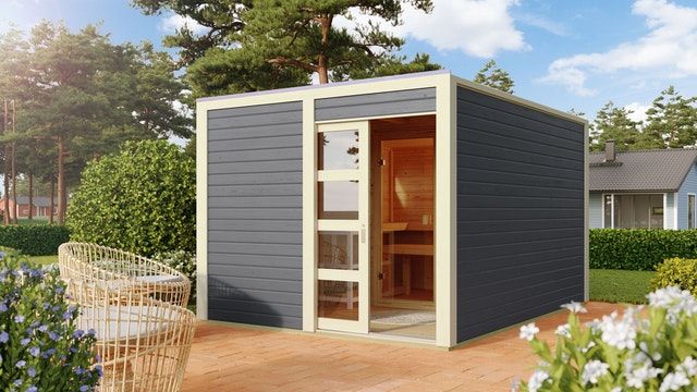 Eine Gartensauna in einem gemütlichen Ambiente wird zu ihrer eigenen Wohlfühl- und Erholungsoase