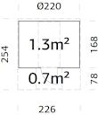 Vorschaubild Palmako Saunafass Anita 1,3 + 0,7m²