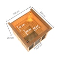 Vorschaubild Karibu Sauna Askja Superior mit Fronteinstieg 68 mm
