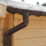 Palmako Kunststoff Regenrinnen-Set 6000 mm für Flachdach-Gartenhäuser Palmako Kunststoff Regenrinnen-Set 6000 mm für Flachdach-GartenhäuserZubehörbild