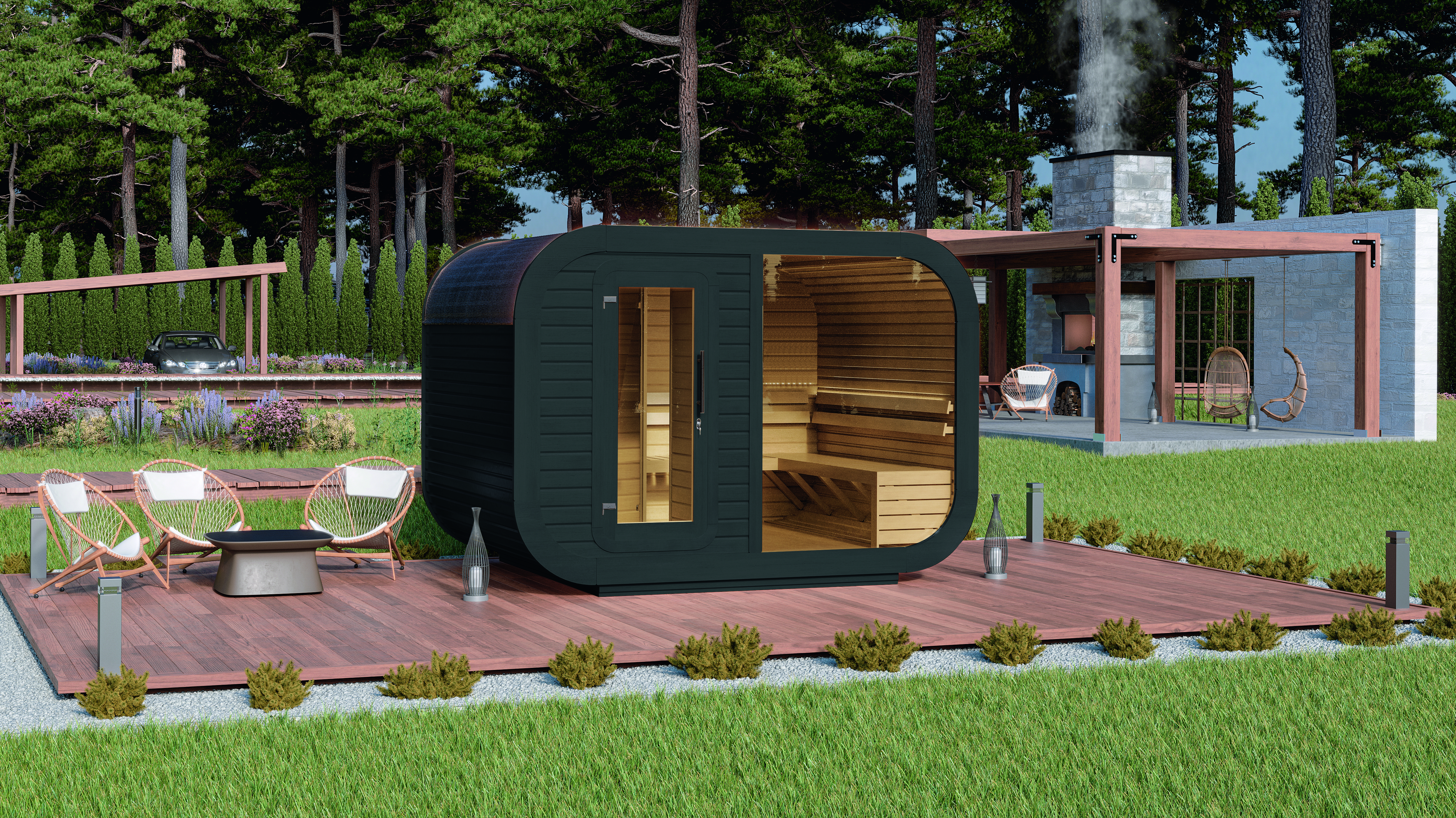 Wolff Finnhaus Design Saunahaus Luago 3x2 Art 1