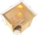 Vorschaubild Karibu Woodfeeling Sauna Antonia - 38 mm Massivholz Aktionssauna inkl. gratis Saunaofen im Wert von 599,99 €