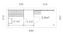 Vorschaubild Palmako Saunahaus Sanna 6,8 + 5,9 m²