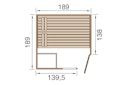 Vorschaubild Weka Sauna Valida Eck Gr. 2 mit Glastür+Fenster - Massivholzsauna 38 mm