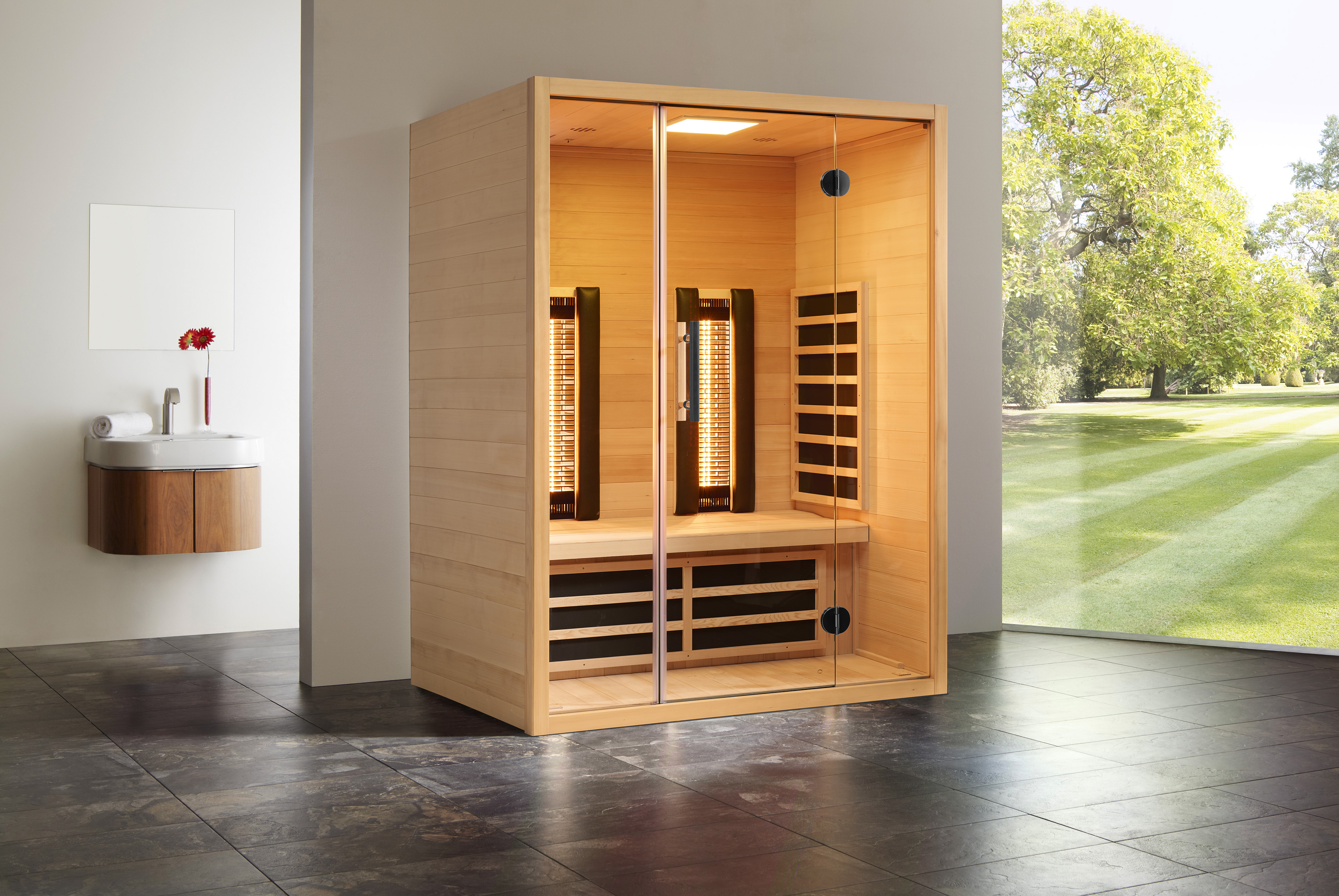 VITALhome Infrarotkabine Moonlight 140 inkl. 5-teiligem gratis Zubehörset