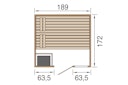 Vorschaubild Weka Sauna Valida Plus mit Glastür/Fenster/9 kW Ofen
