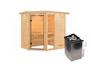 Vorschaubild Karibu Woodfeeling Sauna Jada - 38 mm Massivholz Aktionssauna inkl. gratis Zubehörpaket im Wert von 126,96€
