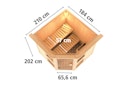 Vorschaubild Karibu Amelia 1 - Sauna mit Eckeinstieg 68 mm inkl. gratis Saunaofen im Wert von 599,99 €
