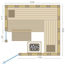 Vorschaubild Infraworld Sauna Urban - 40 mm Massivholzsauna inkl. 5-teiligem gratis Zubehörset