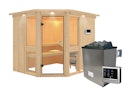 Vorschaubild Karibu Amelia 3 - Sauna mit Eckeinstieg 68 mm inkl. gratis Saunaofen im Wert von 599,99 €