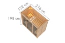Karibu Sauna Avari 2 Superior mit Fronteinstieg 68 mm - 230 Volt Plug & Play