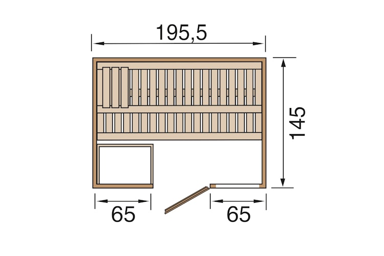 Weka Premium Massivholzsauna Bergen 1 - 45 mm