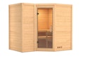 Vorschaubild Karibu Sauna Sahib 2-Massivholzsauna 38 mm -Eckeinstieg - Exklusivoptik