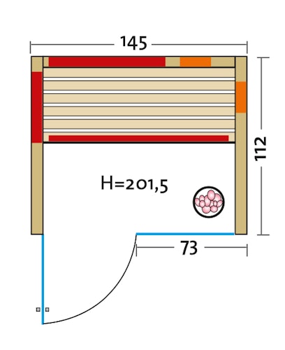 Infraworld Infrarotkabine TrioSol Design 145 Tanne VG inkl. 5-teiligem gratis Zubehörset