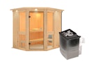 Vorschaubild Karibu Amelia 1 - Sauna mit Eckeinstieg 68 mm inkl. gratis Saunaofen im Wert von 599,99 €