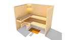 Vorschaubild Weka Premium Massivholzsauna Cubilis 3 Familiensauna mit Glastür+Fenster inkl. Montageservice - 45 mm