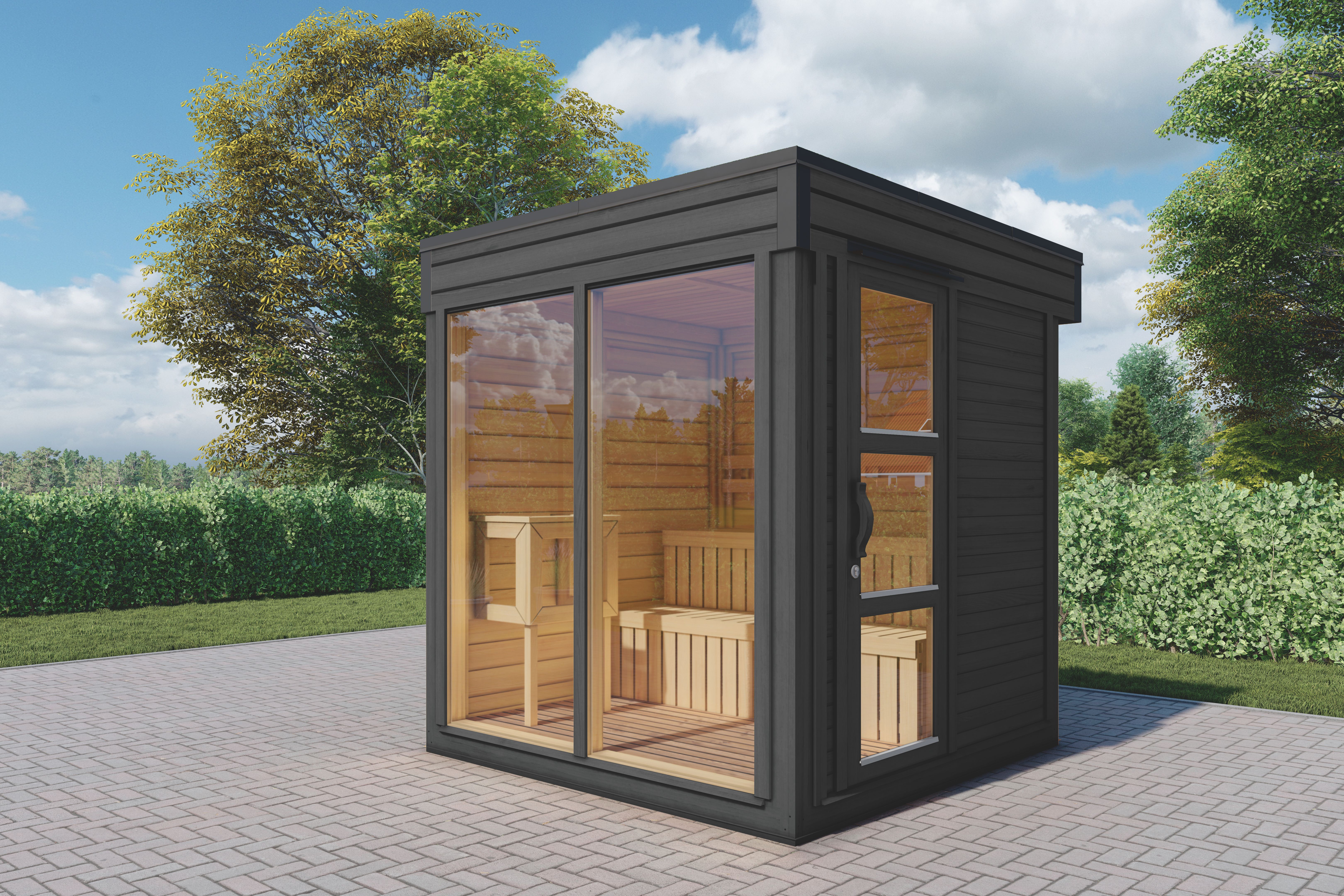 Wolff Finnhaus Saunahaus Paradiso 2x2 (1-Raum)