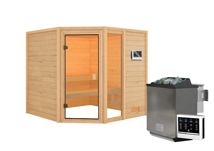 Karibu Woodfeeling Sauna Tabea - 38 mm Massivholz Aktionssauna