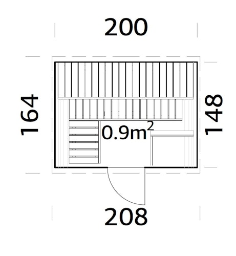 Palmako Saunafass Anita 0,9 m²