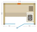 Vorschaubild Infraworld Sauna Gracil Complete 140 - 75 mm Multifunktionssauna inkl. 5-teiligem gratis Zubehörset