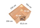 Vorschaubild Karibu Sauna Sahib 2-Massivholzsauna 38 mm -Eckeinstieg - Exklusivoptik inkl. gratis Saunaofen im Wert von 599,99 €
