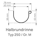 Vorschaubild Außen- und Innenwinkel 90°, RG80 Typ 250 anthrazit