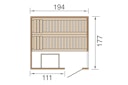 Vorschaubild Weka Sauna Halmstad 2 mit Glastür + Fenster und Fronteinstieg - 68 mm