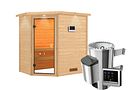 Vorschaubild Karibu Woodfeeling Sauna Jella - 38 mm Massivholz Aktionssauna inkl. gratis Zubehörpaket im Wert von 126,96€