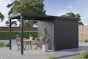 Vorschaubild Wolff Finnhaus Metall-Dachrinnenset 580 cm mit 2 Fallrohren für Ulrik & Linnea