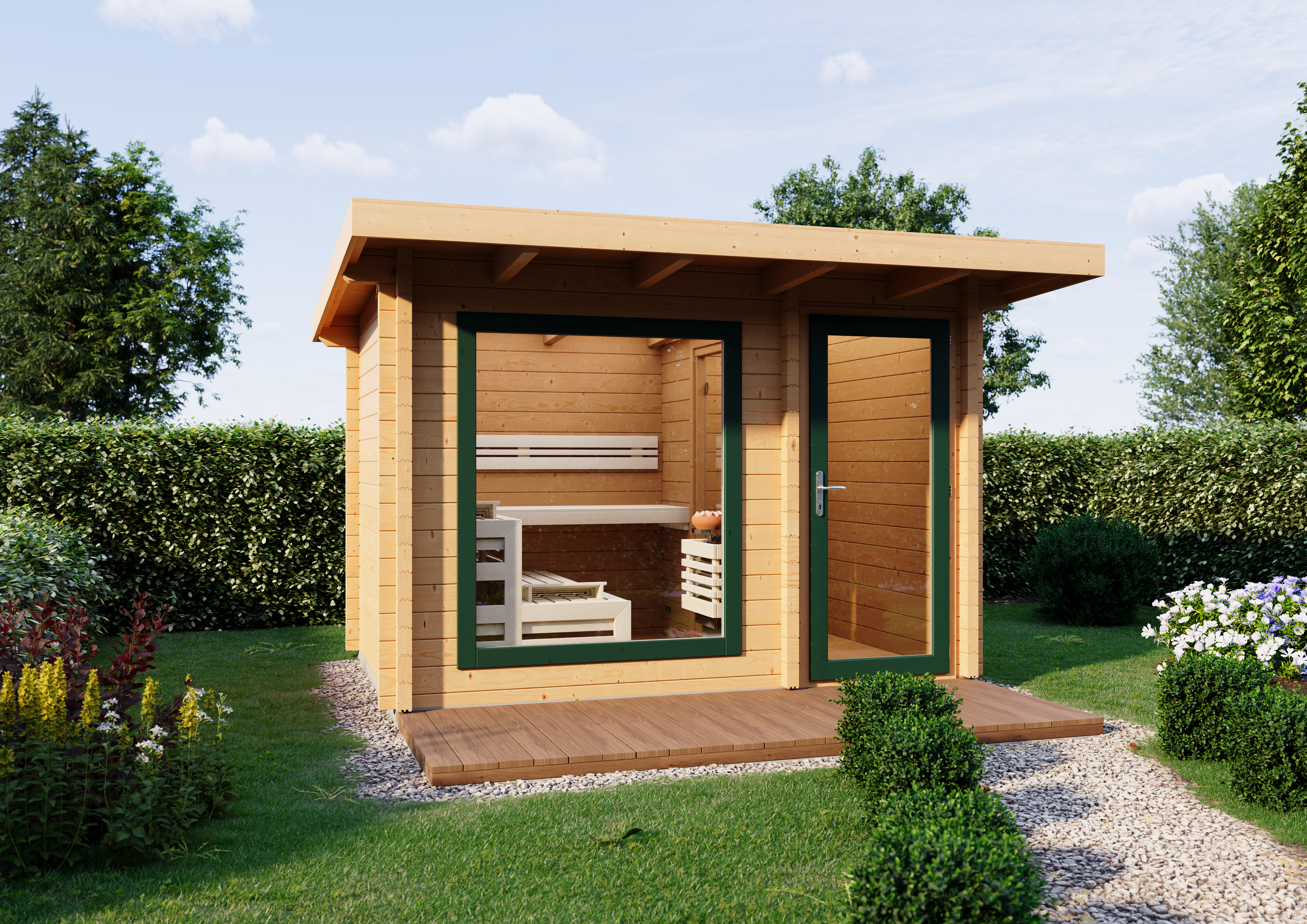Infraworld Gartensauna Terra 2 - 70 mm
