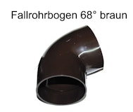Fallrohrbogen 68° DN 60 braun (1 Stück) Fallrohrbogen 68° DN 60 braun (1 Stück)Zubehörbild