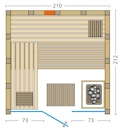 Vorschaubild Infraworld Sauna Solido Glas Complete 210 - 40 mm Multifunktionssauna inkl. 5-teiligem gratis Zubehörset