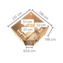 Vorschaubild Karibu Sauna Fiona 3 mit Eckeinstieg 68 mm inkl. gratis Saunaofen im Wert von 599,99 €