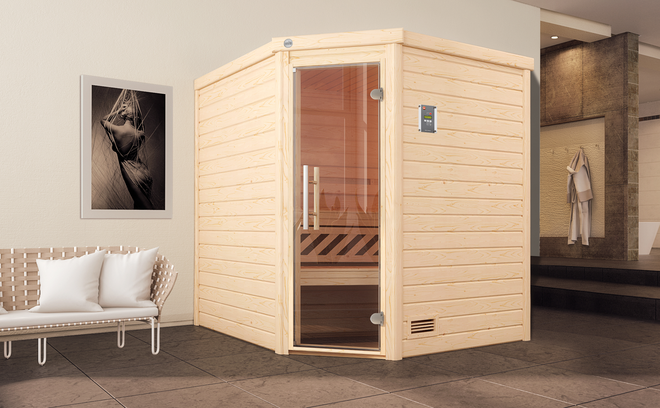 Weka Premium Massivholzsauna Turku 2 - 45 mm