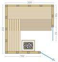 Vorschaubild Infraworld Sauna Solido 209 Ecke - 40 mm Massivholzsauna inkl. 5-teiligem gratis Zubehörset