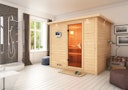 Vorschaubild Karibu Sauna Sonara - Massivholzsauna mit Fronteinstieg 38 mm inkl. gratis Saunaofen im Wert von 599,99 €