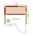 Vorschaubild Infraworld Infrarotkabine TrioSol Design 145 Tanne VG inkl. 5-teiligem gratis Zubehörset