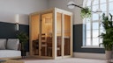 Vorschaubild Karibu Sauna Indira 1 - 68 mm Systemsauna - 230 Volt Plug & Play Aktionsangebot