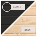 Vorschaubild Karibu Design Saunahaus Miramar Blackline mit Vorraum - 73 mm inkl. gratis Saunaofen im Wert von 599,99 €