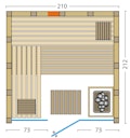 Vorschaubild Infraworld Sauna Solido Glas Complete 210 - 40 mm Multifunktionssauna inkl. 5-teiligem gratis Zubehörset