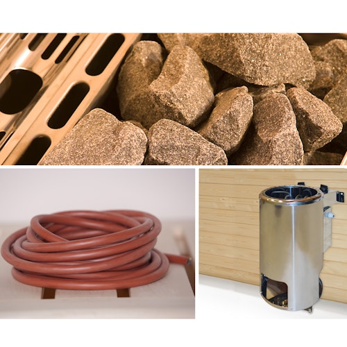 Weka Saunaofen-Set 9 inkl. 3,6 kW Kompakt Ofen rund, Saunasteine, Steuergerät Weka Saunaofen-Set 9 inkl. 3,6 kW Kompakt Ofen rund, Saunasteine, Steuergerät