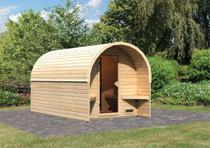 Karibu Gartensauna/Saunafass Fasshaus 3 inkl. gratis Saunaofen im Wert von 599,99 €