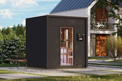 Karibu Design Saunahaus Avenal Blackline - 73 mm