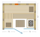 Vorschaubild Infraworld Sauna Solido Glas Complete 167 - 40 mm Multifunktionssauna inkl. 5-teiligem gratis Zubehörset